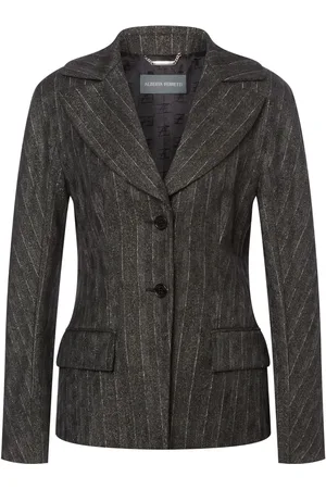 Alberta Ferretti Blazer boutonné à fines rayures