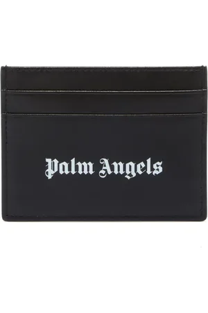 Palm Angels Porte-cartes en cuir à logo imprimé