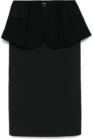 SACAI Jupe mi-longue à design superposé