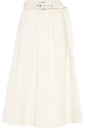 Brunello Cucinelli Jupe mi-longue à taille ceinturée