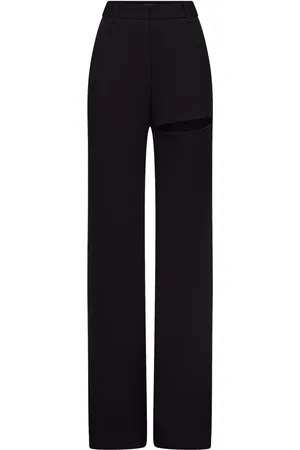 AREA Pantalon fendu à design asymétrique