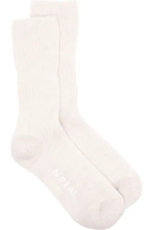 N.PEAL Chaussettes en maille nervurée