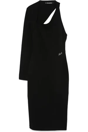 Karl Lagerfeld Robe mi-longue à design asymétrique