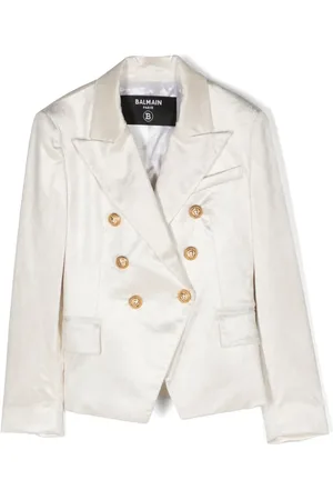 Balmain Blazer en velours côtelé à boutonnière croisée