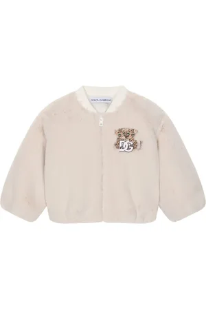 Dolce & Gabbana Veste en fourrure artificielle à patch logo