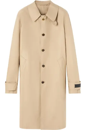 VERSACE Manteau en coton à simple boutonnage