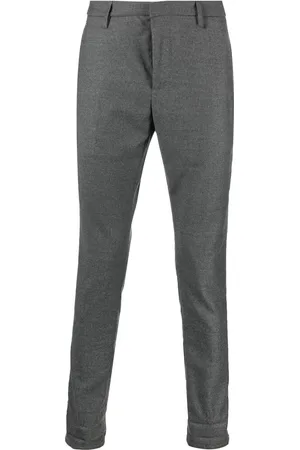 Dondup Pantalon en laine vierge à coupe fuselée