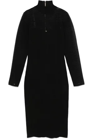 Elisabetta Franchi Robe mi-longue à motif de chevrons