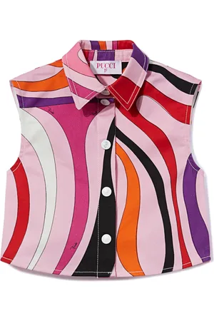 PUCCI Junior Chemise sans manches à imprimé Marmo