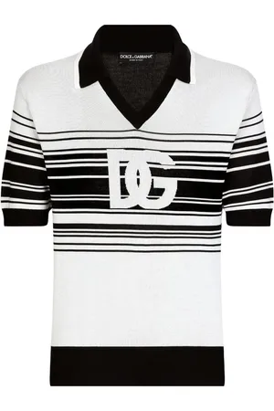 Dolce & Gabbana Polo en soie à rayures