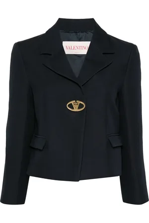 VALENTINO GARAVANI Blazer crop à détail VLogo