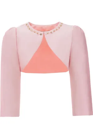 Tulleen Veste crop en satin