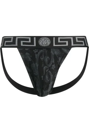 VERSACE Peignoir en coton à imprimé Barocco