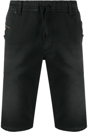 Diesel Short en denim à taille à lien de resserrage