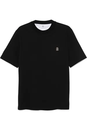 Brunello Cucinelli T-shirt à logo brodé