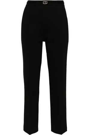 Twin-Set Pantalon Oval-T à effet froissé