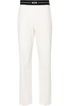 Msgm Pantalon fuselé à ceinture logo