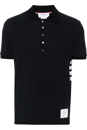 Thom Browne Polo en maille à détail 4 bandes signature