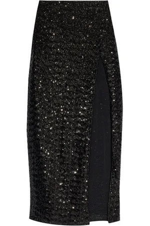 Oseree Jupe ornée de sequins à taille haute