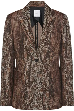 ROSETTA GETTY Veste imprimée à revers crantés