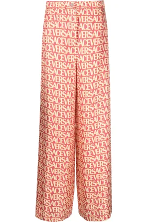 VERSACE Pantalon Allover en soie