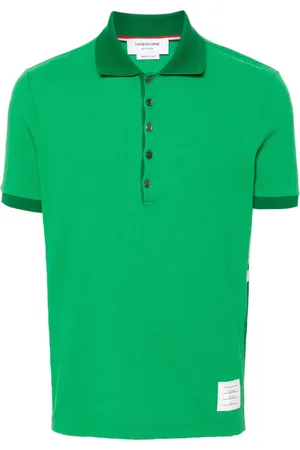 Thom Browne Polo en maille à détail 4 bandes signature
