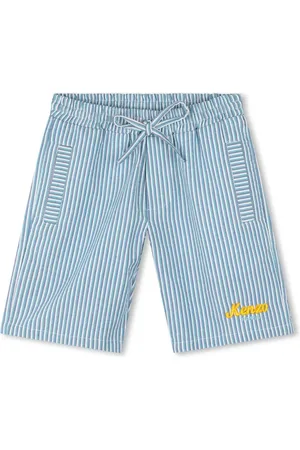 Kenzo Short rayé en coton à logo brodé
