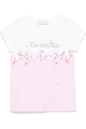 MONNALISA T-shirt à logo orné de cristal