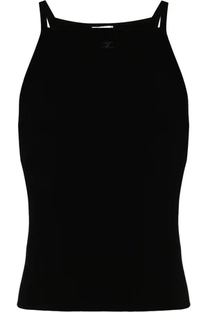 Courrèges Débardeur en maille à design nervurée