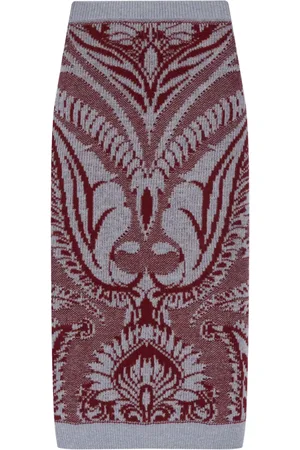 Etro Jupe en intarsia à coupe mi-longue