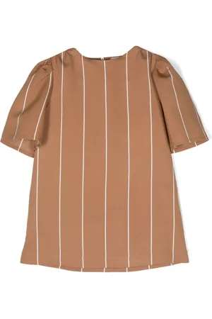 DOUUOD KIDS Robe rayée à manches courtes