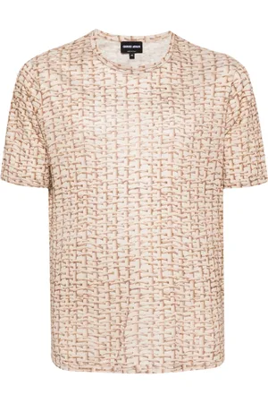 Giorgio Armani T-shirt à imprimé tressage