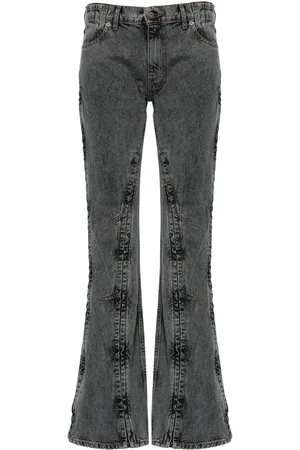 Y / PROJECT Jean bootcut à effet délavé