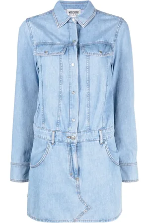 Moschino Robe courte en jean à manches longues