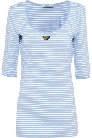 Prada T-shirt rayé à manches longues