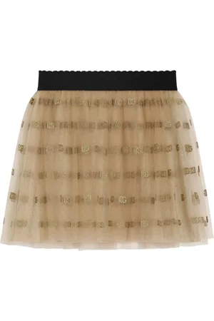 Dolce & Gabbana Minijupe en tulle à logo imprimé