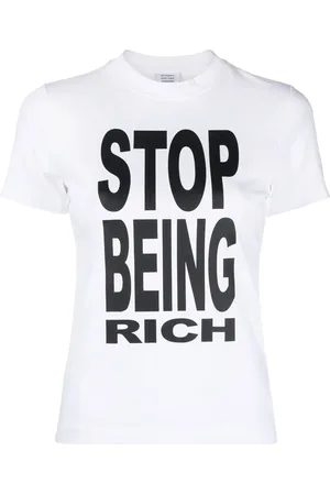 Vetements T-shirt à slogan imprimé