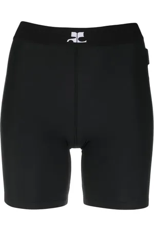 Courrèges Short cycliste à logo imprimé