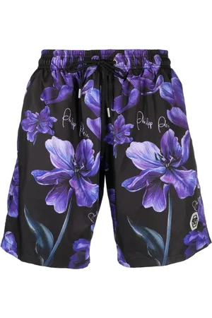 Philipp Plein Short de bain à fleurs