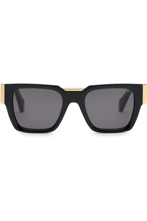 Philipp Plein Lunettes de soleil carrées à plaque logo