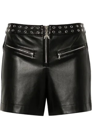 Patrizia Pepe Short en cuir artificiel à détails d’œillets
