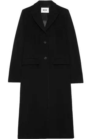 Msgm Manteau à revers crantés