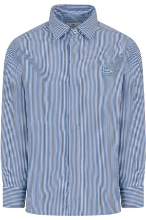 Etro Chemise rayée à logo brodé
