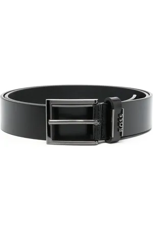 HUGO BOSS Ceinture en cuir à plaque logo