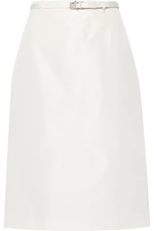 Prada Jupe droite à boucle logo