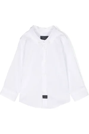 FAY Chemise en coton à patch logo