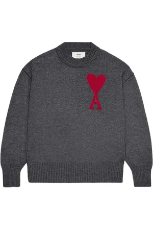 Ami Pull en laine à logo intarsia