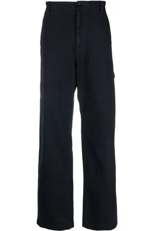 Dolce & Gabbana Pantalon droit en coton à patch logo