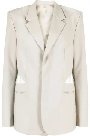 DION LEE Blazer en laine à simple boutonnage