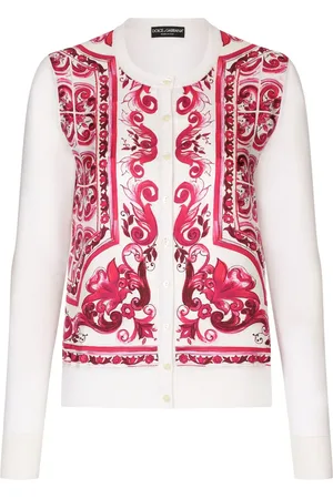 Dolce & Gabbana Cardigan en soie à imprimé Majolica